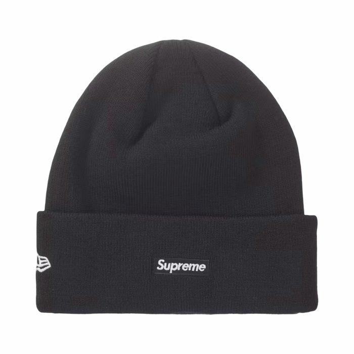 Supreme Script Box Logo Beanie Black White FW24