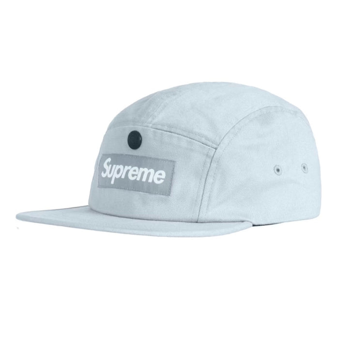 Supreme Snap Button Pocket Camp Cap Baby Blue