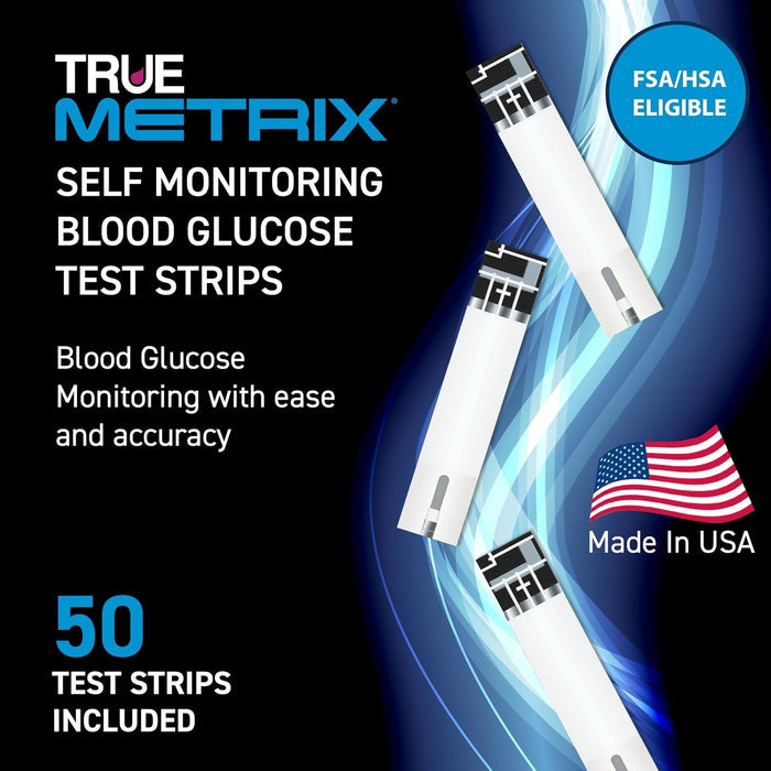 Trividia Health True Metrix Blood Glucose Test Strips, 50 Count - R3H01-350-Box - LL Medico