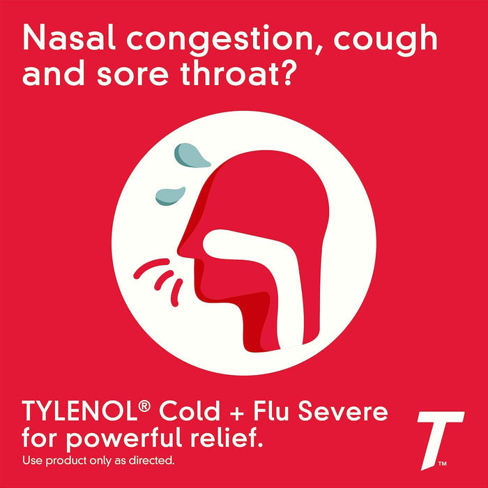 Tylenol Cold + Flu Severe Relief Caplets, 24 ct - 50580040226 - LL Medico