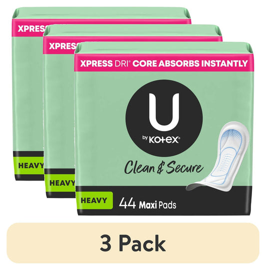 U by Kotex Maxi Feminine Pads, Heavy Absorbency, Fragrance-Free - 58227-Pack - LL Medico