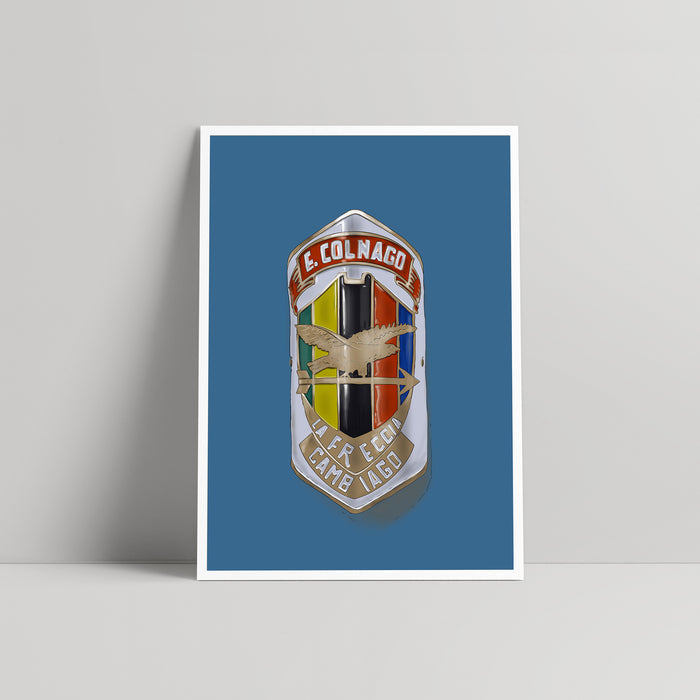 Vintage Colnago Bike Head Badge  - Art print - Pasche Design - Rouleur