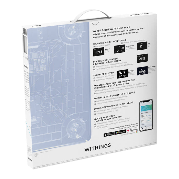 Withings Body Smart Total Body Composition Analyzer - WBS13-BLACK-ALL-INTER-Single - LL Medico